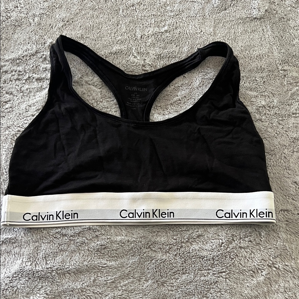 Calvin Klein Black and White Sports Bra